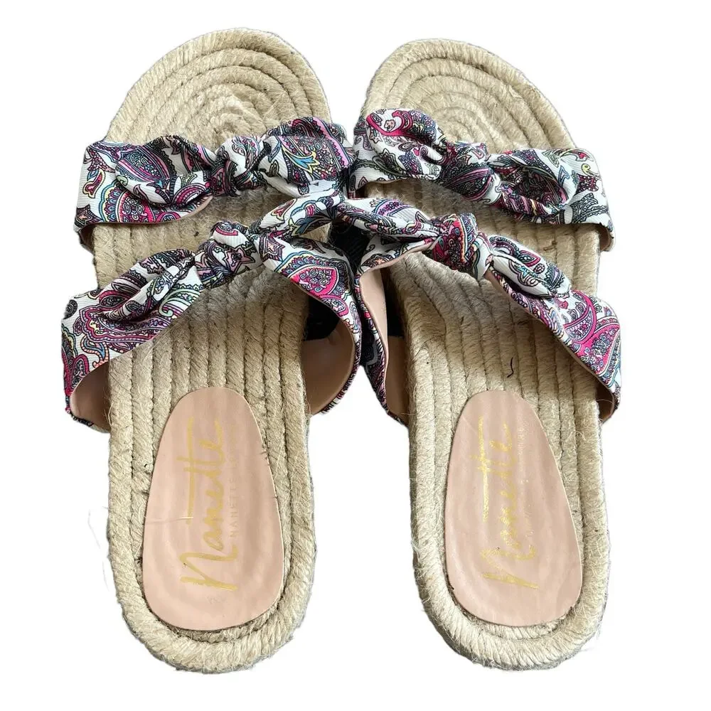 Nanette Lepore Lily Sandals Espadrilles Print 8